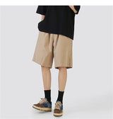 summer mens solid color straight shorts 2024 casual y2k wide leg short pants casual streetwear sweat baggy bermudas hombre unique shorts style 3327