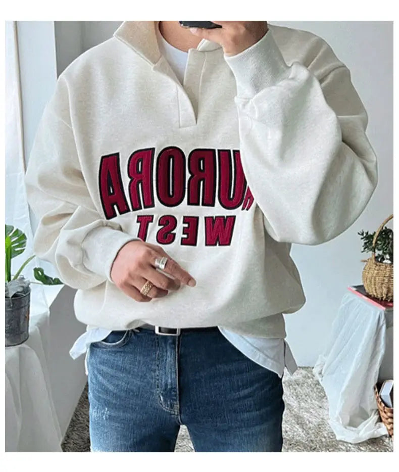 Trendy Brand Handsome American Ins Bombing Street Men Autumn Japanese High-end Y2K Street Casual Versatile Polo Shirt Top Jacket