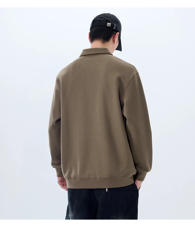 Men Embroidery Fashion Loose Casual Pullover Sweatshirt Spring Autumn