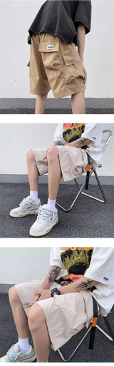 american functional cargo shorts for men 2024 summer multi pockets baggy gym short pants y2k streetwear bermuda shorts hombre unique cargo style 388