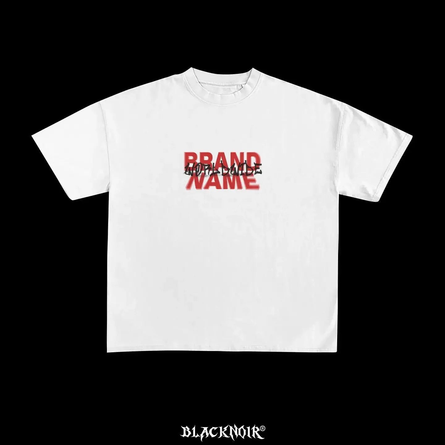 Skatecore Streetwear Tee – Tag Font Graphic with Flame Accent