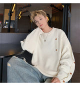 oversized flame jumper, 2025 fashion trend, fire knit jumper in oversized streetwear fashion