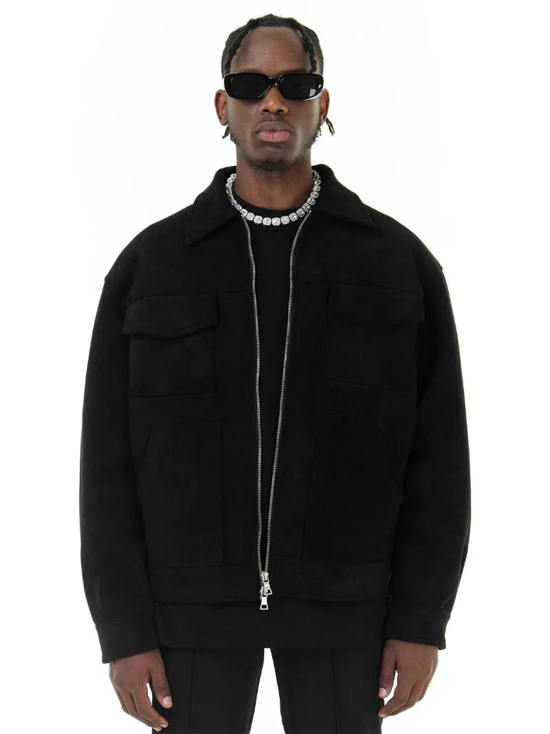 grunge oversized outerwear, photo-ready streetwear, men's streetwear fashion, oversized urban jacket, high quality cold-weath