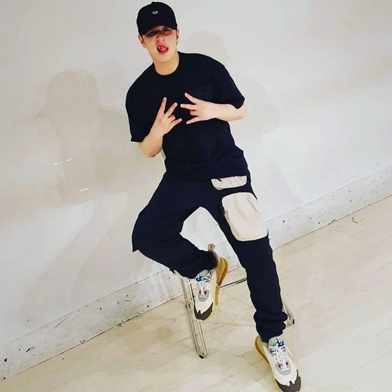 urban streetwear cactus jack cargo joggers pants harajuku hip hop multi pocket loose casual cargo sweatpants men baggy unique joggers style 5046