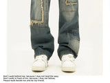 american high street trendy men and women trendy personalized straight tube washed jeans couple loose retro casual pants y2k unique jeans style 6