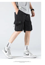 reflective hip hop shorts men harajuku casual night club light shiny short pants men shorts hip hop 2024 summer streerwear unique shorts style 1362