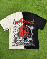 Sadcore Vintage t-shirt – American Trendy Gothic Anime Pattern Printed Oversized T Shi