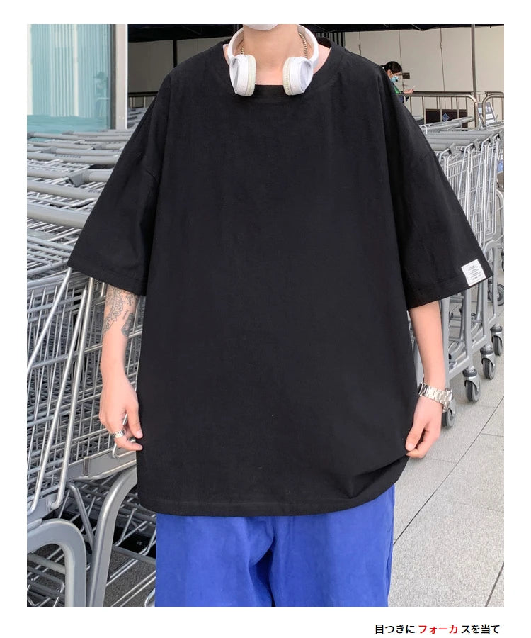 Anime Streetwear top – T Shirt Oversized Cotton Men Fashion Mens Summer Tshirts Ove