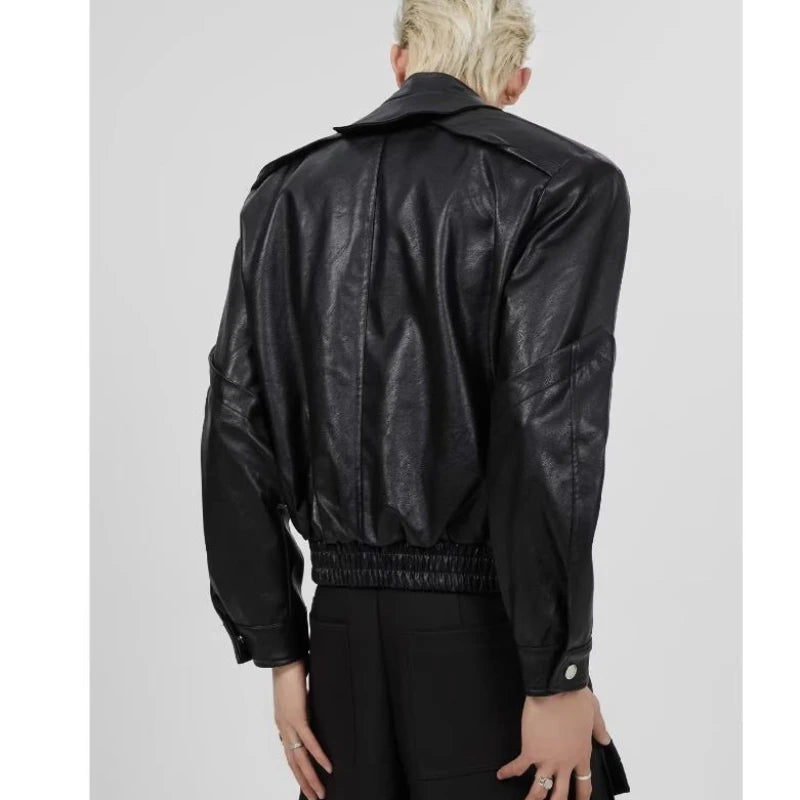 leather varsity jacket, cold weather layer, hip hop