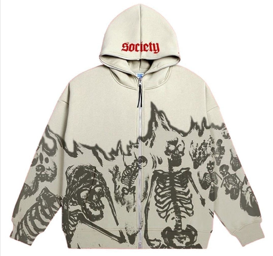 "New World" Graphic Unisex Streetwear Vintage Women Men Y2K Hoodie
