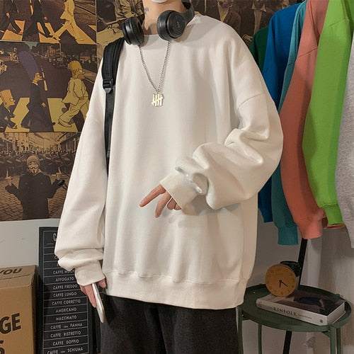 "Solid Colour" Graphic Unisex Streetwear Vintage Women Men Y2K Sweatshirt