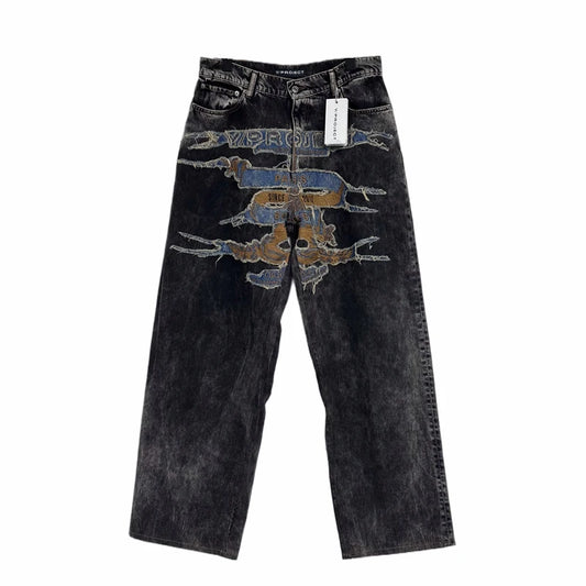 2024 brand new classic embroidered denim zipper fit y project pant jeans cotton denim pants comfort casual jeans 786 urban skinny jeans