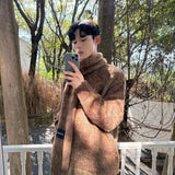 grunge fire sweater, streetwear drip, cozy knitwear for men, oversized grunge aesthetic winter top