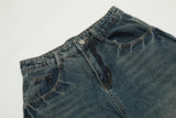 Men Women American Streetwear Vintage Washed Denim Loose Casual Wide Leg Baggy Jeans Couple Harem Jeans Trousers