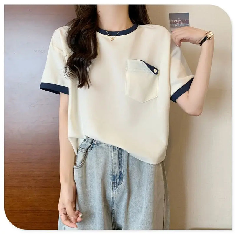 Harajuku Melting smiley – Summer New Fashion Versatile Niche Design Contrasting Color
