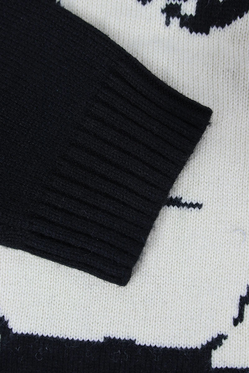 grunge knit sweater with heavyweight fabric, layered urban look for cold weather, street fashion menswear trend for seasonal 