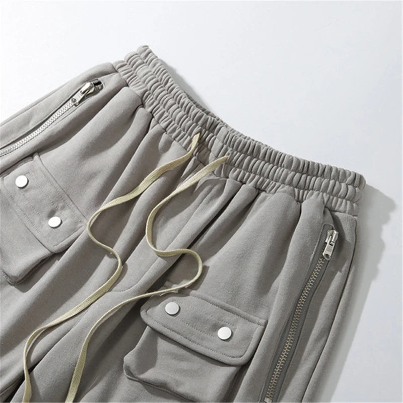 rainbowtouches men shorts summer buttons pocket design hip hop pop it streetwear casual male sportswear outdoor breathable pants techwear shorts