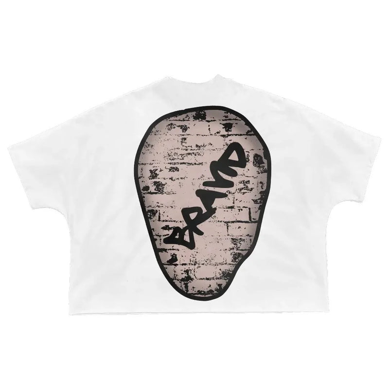 oversized glitch streetwear shirt with anime text fragmentation