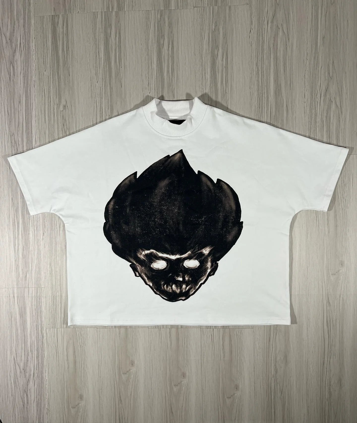 unisex harajuku t-shirt with manga-inspired graffiti characters