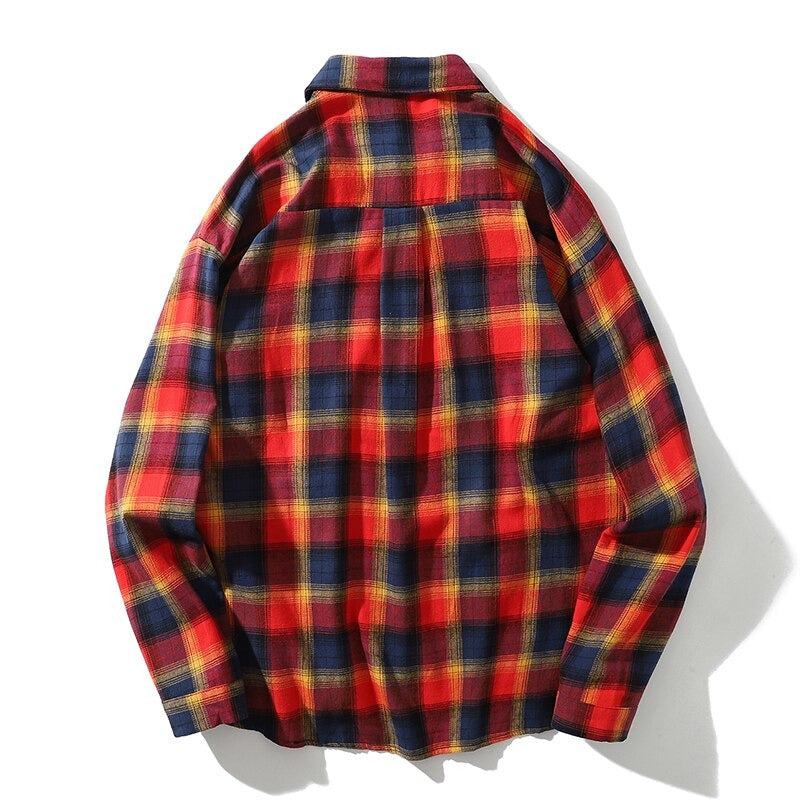 "Plaid" Graphic Unisex Streetwear Vintage Women Men Y2K Shirt
