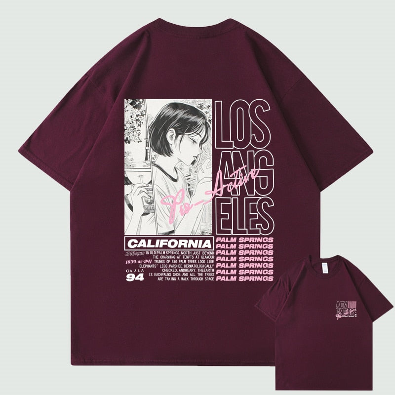 "Downtown" Graphic Unisex Streetwear Vintage Women Men Y2K T-Shirt