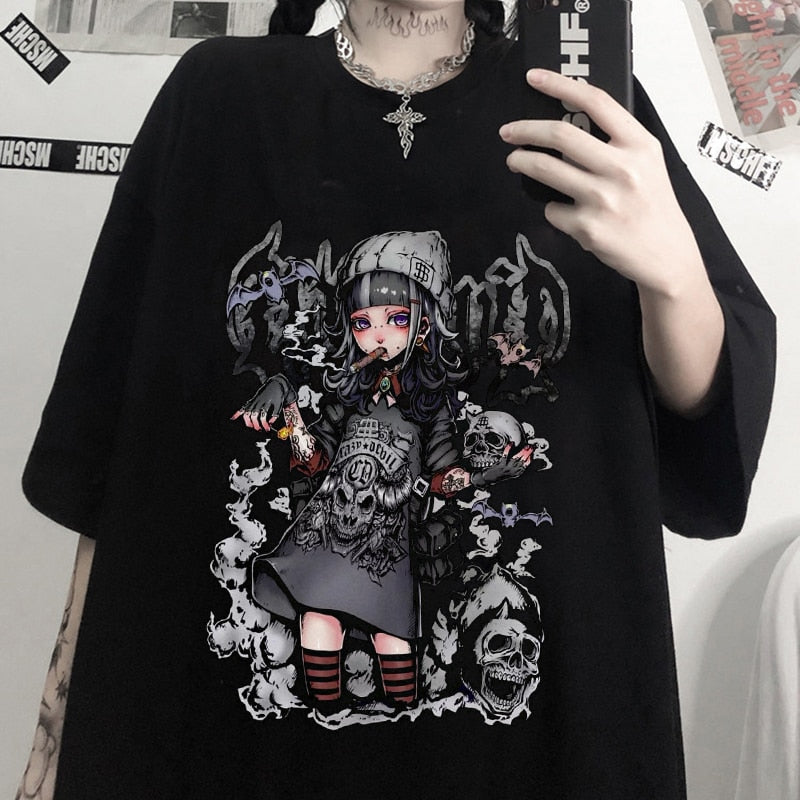 "Standing Heart" Graphic Unisex Streetwear Vintage Women Men Y2K T-Shirt