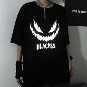 "Mind Tricks" Graphic Unisex Streetwear Vintage Women Men Y2K Reflective T-Shirt