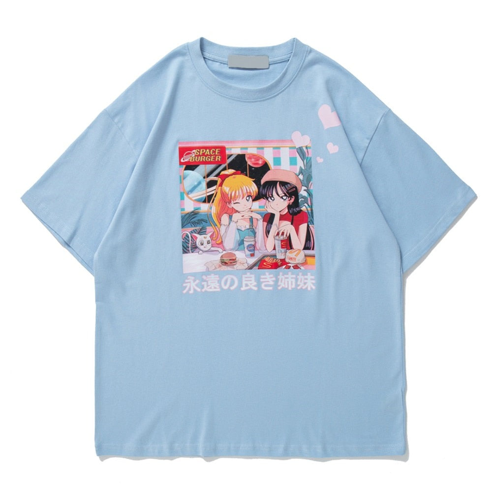 "Best Friends" Unisex Men Women Streetwear Graphic T-Shirt
