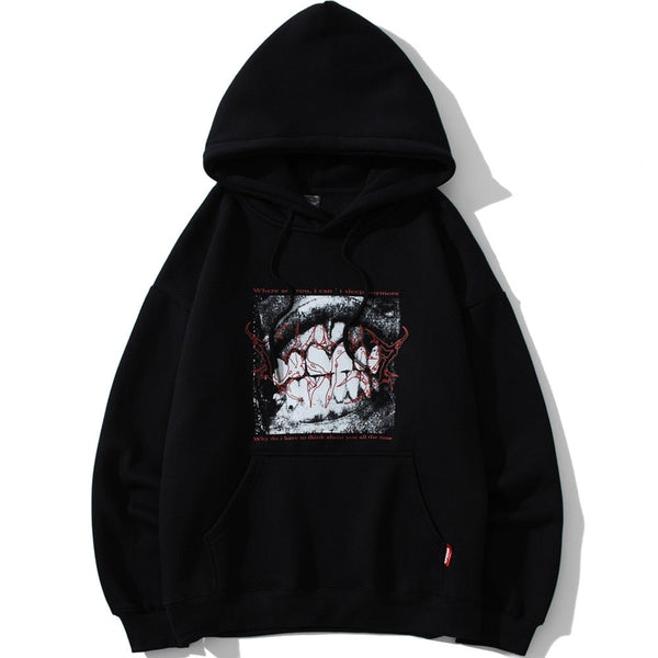 "Bitten" Unisex Men Women Streetwear Graphic Hoodie