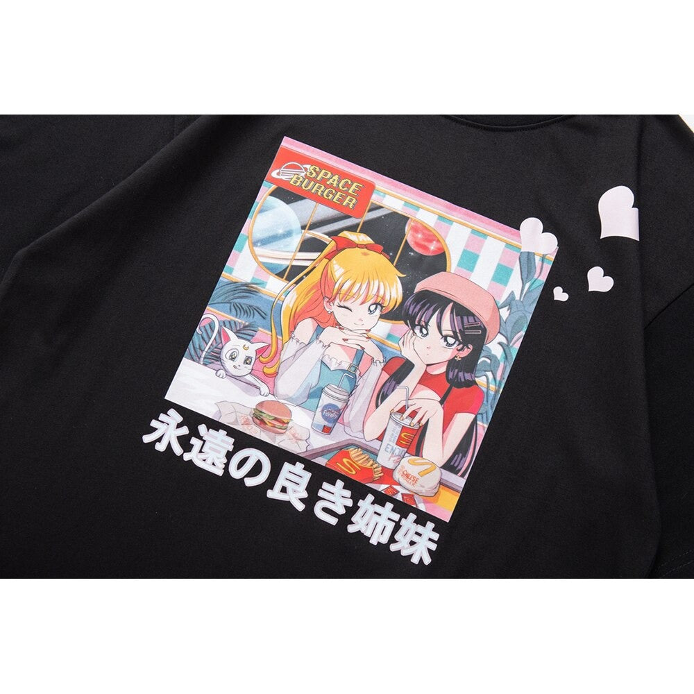 "Best Friends" Unisex Men Women Streetwear Graphic T-Shirt