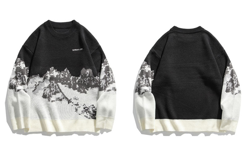 "Mountain Climb" Graphic Unisex Streetwear Vintage Women Men Y2K Sweater