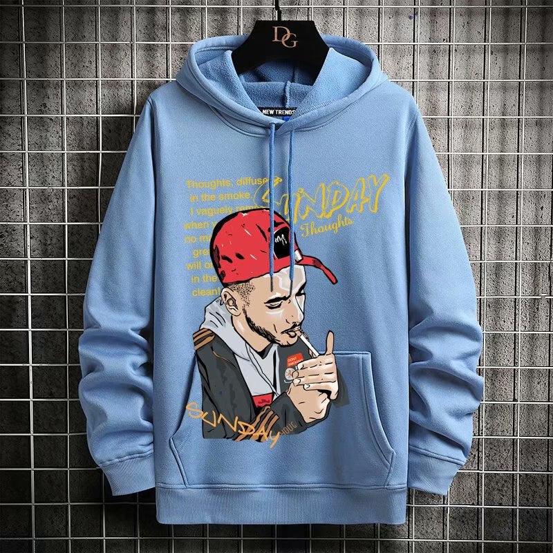 "Sunday" Graphic Unisex Streetwear Vintage Women Men Y2K Hoodie