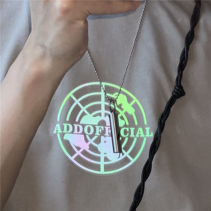 "Targeted" Graphic Unisex Streetwear Vintage Women Men Y2K Reflective T-Shirt