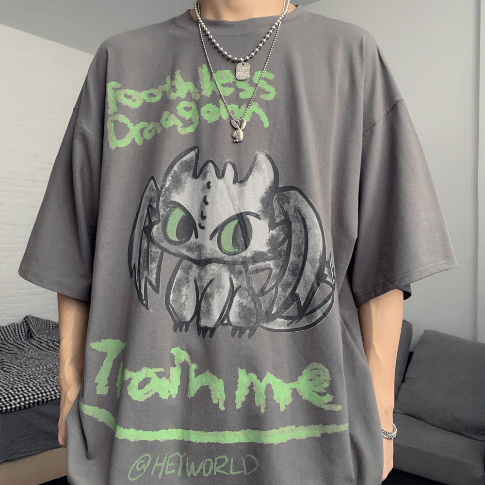 "Purple Ghost" Graphic Unisex Streetwear Vintage Women Men Y2K T-Shirt