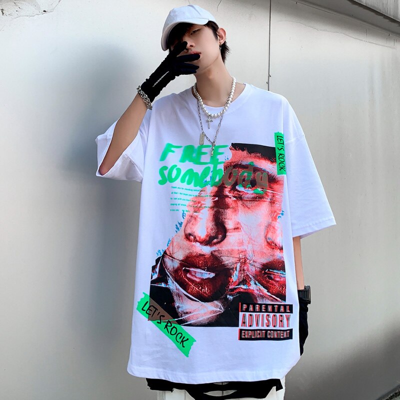 "Free Somebody" Graphic Unisex Streetwear Women Men Y2K T-Shirt