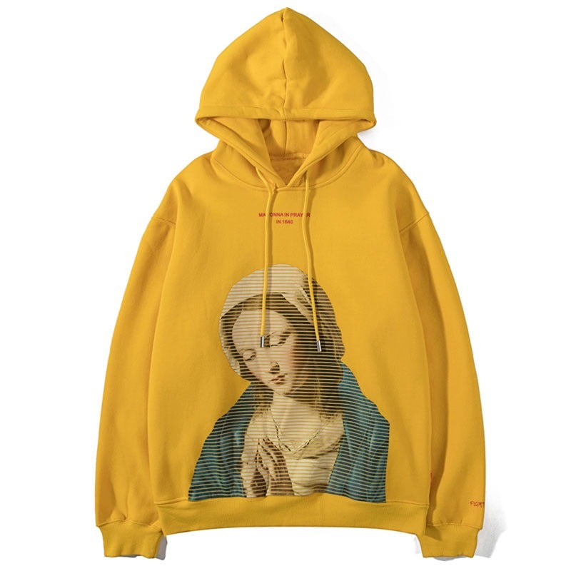 "Praying Over" Graphic Unisex Streetwear Vintage Women Men Y2K Hoodie