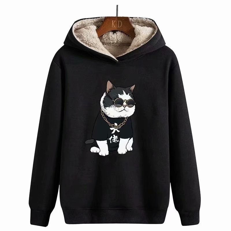 "Scared One" Graphic Unisex Streetwear Vintage Women Men Y2K Hoodie