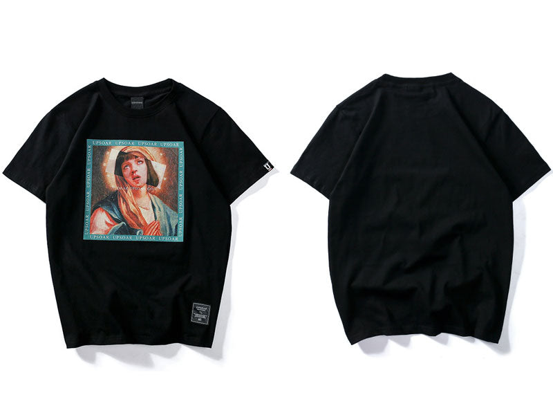 "Virgin Mary" Graphic Unisex Streetwear Vintage Women Men Y2K T-Shirt