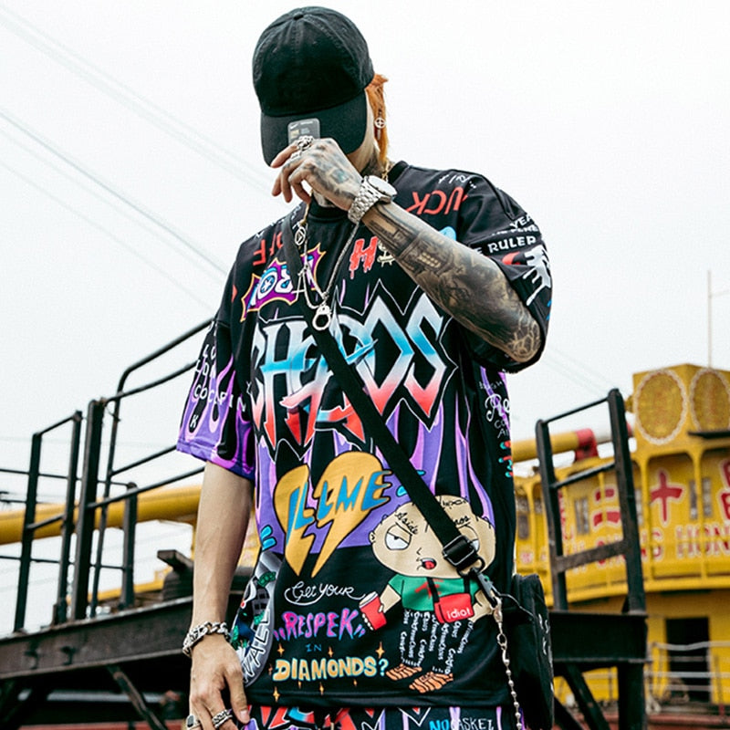 "Chaos Effect" Unisex Men Women Streetwear Graphic T-Shirt