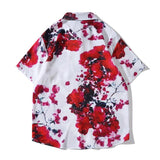 "Red Rose" Graphic Unisex Streetwear Vintage Women Men Y2K Shirt