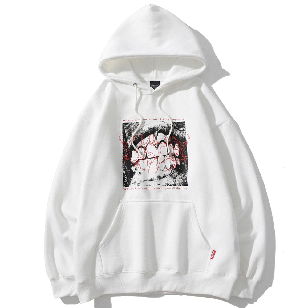 "Bitten" Unisex Men Women Streetwear Graphic Hoodie