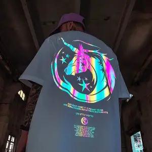 "Unichrome" Graphic Unisex Streetwear Vintage Women Men Y2K Reflective T-Shirt