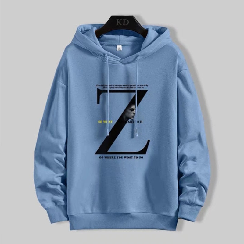 "Z Made" Graphic Unisex Streetwear Vintage Women Men Y2K Hoodie