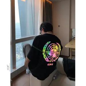 "Targeted" Graphic Unisex Streetwear Vintage Women Men Y2K Reflective T-Shirt