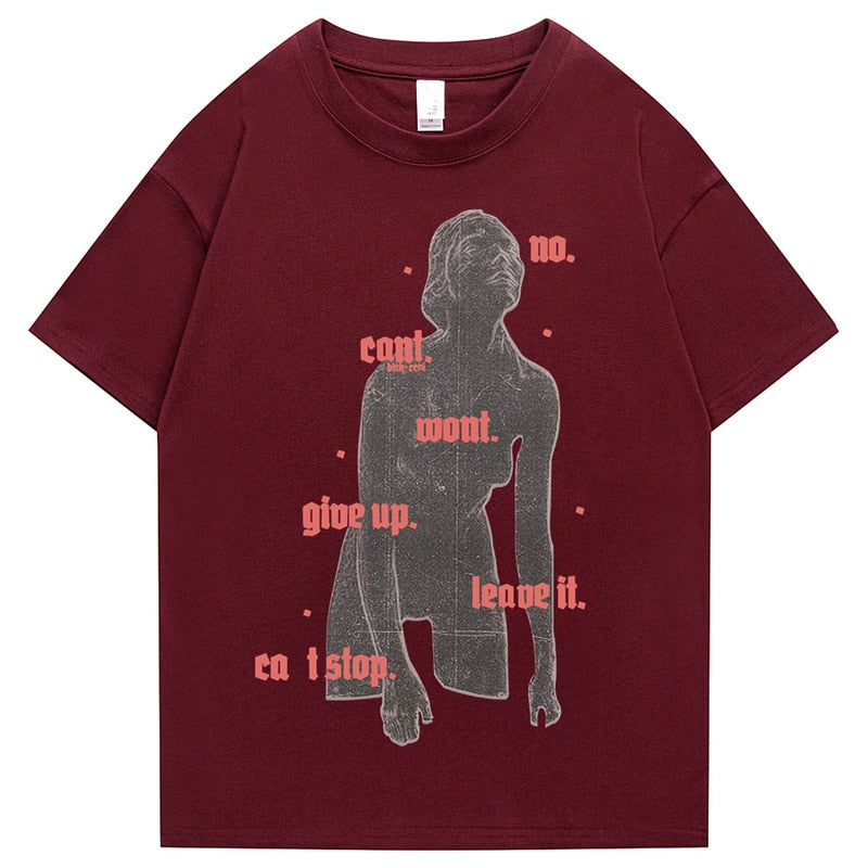 "Can Not Stop" Men Women Streetwear Unisex Graphic T-Shirt
