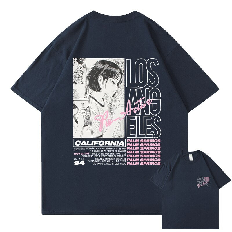 "Downtown" Graphic Unisex Streetwear Vintage Women Men Y2K T-Shirt