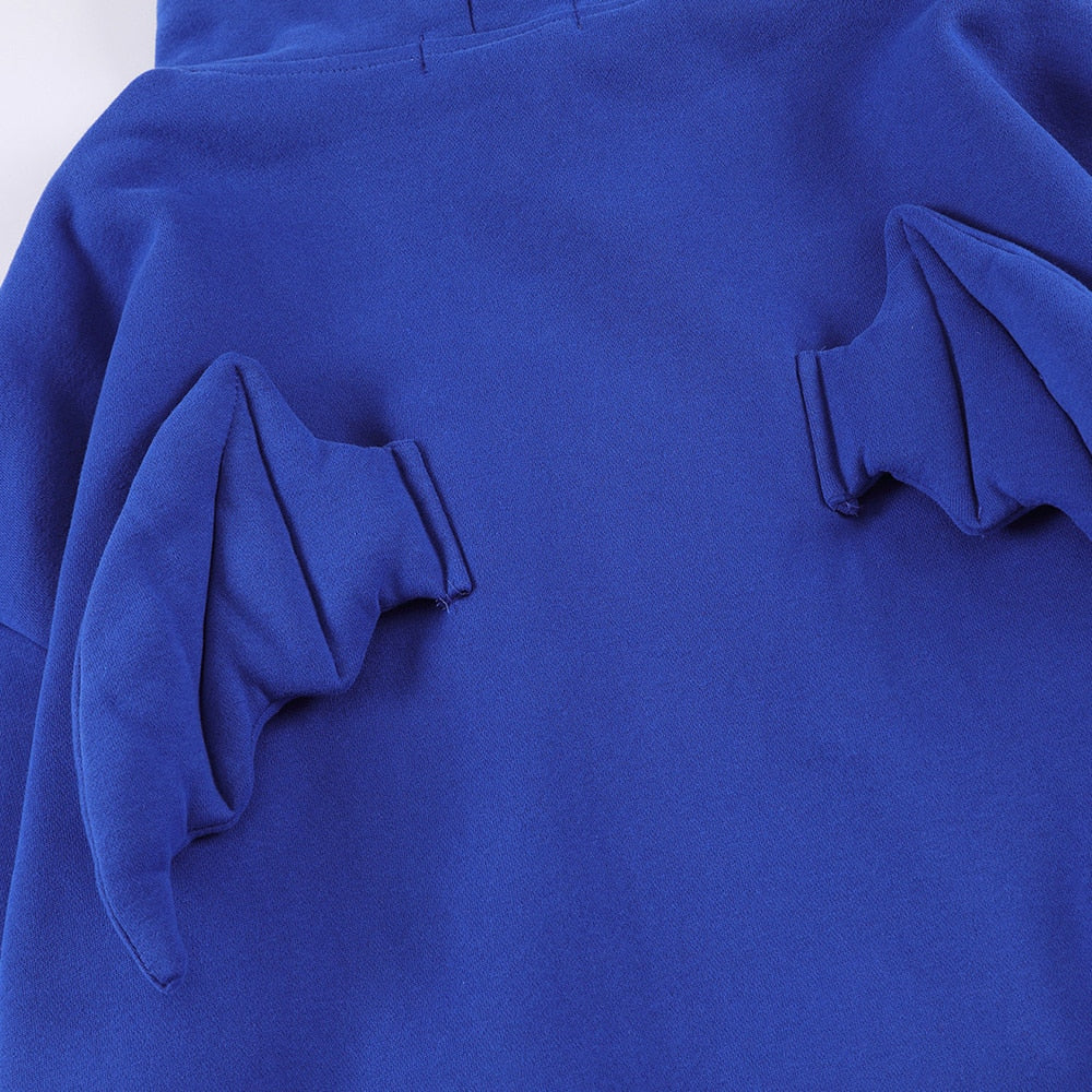 "With Wings" Graphic Unisex Streetwear Vintage Women Men Y2K Hoodie