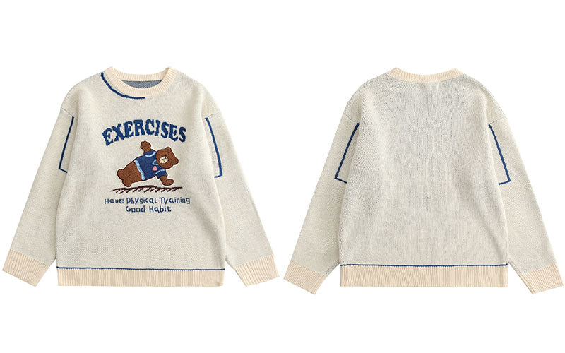 "Big Exercises" Unisex Men Women Streetwear Graphic Sweater
