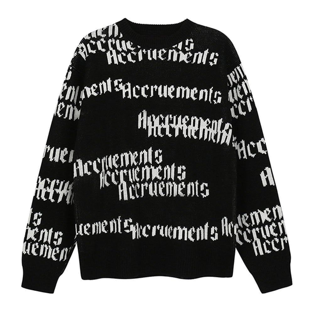 "Accruements" Unisex Men Women Streetwear Graphic Sweater