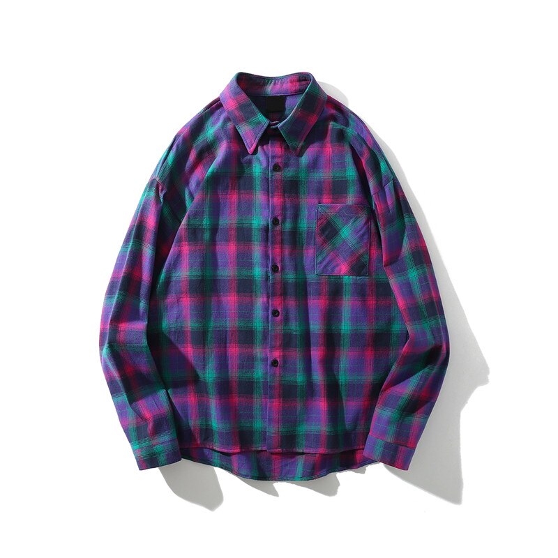 "Plaid" Graphic Unisex Streetwear Vintage Women Men Y2K Shirt